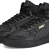 PUMA Caven Mid Unisex Sneakers - Black/TeamGold/Ebony - Maat 43 -Dames-schoenen Winkel 550x341 1