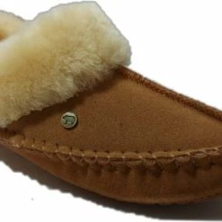 Warmbat Barrine Suede Dames Pantoffels - Cognac - Maat 39 -Dames-schoenen Winkel 550x341 5