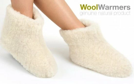 WoolWarmers Dolly Creme/wit Wollen Sloffen - Wit - Maat 39 6 WoolWarmers Dolly Creme/wit Wollen Sloffen - Wit - Maat 39 - Afbeelding 4