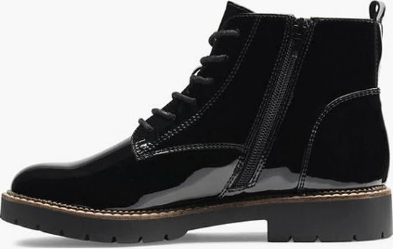 Graceland Zwarte Veterboot Lak - Maat 38 4 Graceland Zwarte Veterboot Lak - Maat 38 - Afbeelding 2