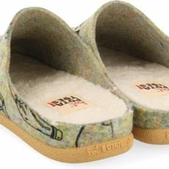 Hot Potatoes Sloffen - Maat 40 - Vrouwen - Grijs/Geel/Zwart -Dames-schoenen Winkel 550x353