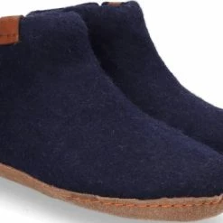 Tofvel Pantoffels Blauw Schapenwol 712303 - Dames - Maat 40 -Dames-schoenen Winkel 550x357