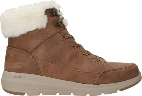 Skechers Glacial Ultra Cozyly Veterboot - Vrouwen - Bruin/Cognac - 3 Skechers Glacial Ultra Cozyly Veterboot - Vrouwen - Bruin/Cognac -