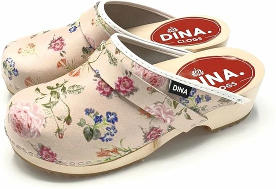 DINA Dames Klompen Tuinklompen Jardin Met Bloemen - Zweedse Klompen - Maat 39 4 DINA Dames Klompen Tuinklompen Jardin Met Bloemen - Zweedse Klompen - Maat 39 - Afbeelding 2
