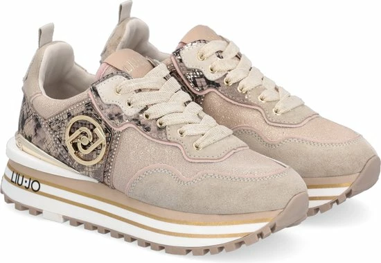 Liu Jo Maxi Wonder 24 Dames Sneakers - Licht Goud - Maat 40 5 Liu Jo Maxi Wonder 24 Dames Sneakers - Licht Goud - Maat 40 - Afbeelding 3