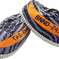 Merkloos Sneaker Sloffen - Paars Met Oranje Details - 36/43 Onesize - Unisex