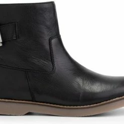 Travelin' Louargat Dames Leren Enkellaarsjes - Boots Vrouwen - Zwart Leer - Maat 39