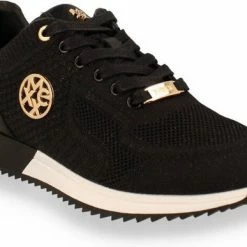 Mexx Dames Sneaker Gitte Glitter Zwart -Dames-schoenen Winkel 550x387