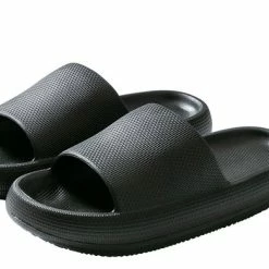 Geweo - Badslippers - EVA Slippers Heren Dames - Pillow Slides - Kerstmis - Kerstfeest - Christmas Gift - Unisex - Verdikte - Antislip - Lichtgewicht - Zwart - Maat 44/45