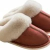 Heavency® Pantoffels Dames En Heren Fluffy Open Sloffen Met Pluche Voering Antislip Zool – Heavency ® - Rood - Maat 38/39 -Dames-schoenen Winkel 550x394 3