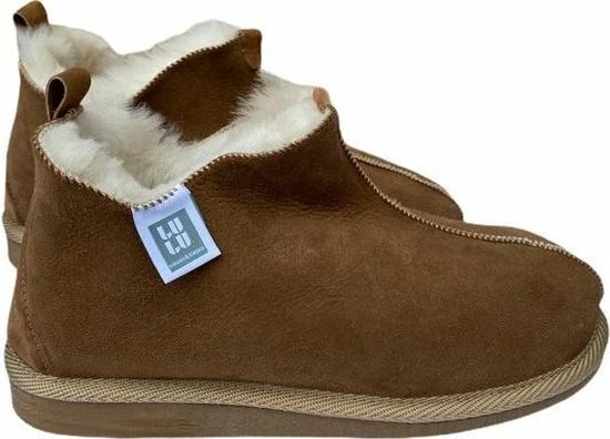 LuLu Wonen LuLu- Leren Sloffen / Pantoffels Met Rubberen Zool, Gevoerd Met Schapenvacht - Maat 37. 7 LuLu Wonen LuLu- Leren Sloffen / Pantoffels Met Rubberen Zool, Gevoerd Met Schapenvacht - Maat 37. - Afbeelding 5