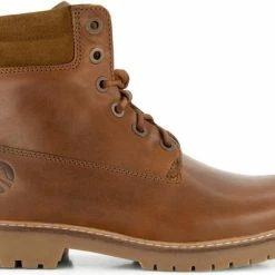 Travelin' Ljosland Dames - Halfhoge Leren Veterschoen - Sneaker - Cognac Leer - Maat 40