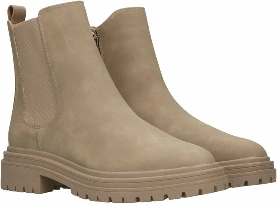 POSH By Poelman Enkellaarsjes - Dames - Beige - Maat 39 4 POSH By Poelman Enkellaarsjes - Dames - Beige - Maat 39 - Afbeelding 2