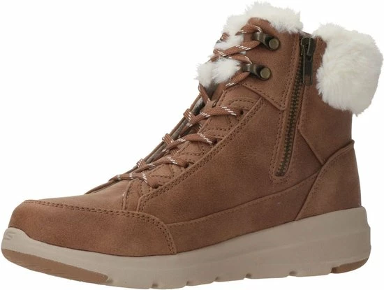 Skechers Glacial Ultra Cozyly Veterboot - Vrouwen - Bruin/Cognac - 5 Skechers Glacial Ultra Cozyly Veterboot - Vrouwen - Bruin/Cognac - - Afbeelding 3