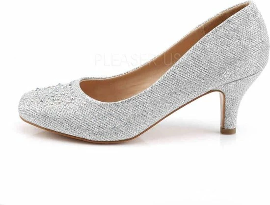 Pleaser EU 41,5 = US 11 | DORIS-06 | 2 1/2 Kitten Heel, Pump Embellished W/RS Glitt 5 Pleaser EU 41,5 = US 11 | DORIS-06 | 2 1/2 Kitten Heel, Pump Embellished W/RS Glitt - Afbeelding 3