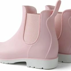 Geweo Regenlaarzen - Wellington Chelsea Laarzen - Kerstmis - Kerstfeest - Christmas Gift - Middelhoge Schoen - Kort Boots - Waterdichte - Dames - Roze - Maat 38 -Dames-schoenen Winkel 550x417 4