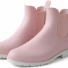 Geweo Regenlaarzen - Wellington Chelsea Laarzen - Kerstmis - Kerstfeest - Christmas Gift - Middelhoge Schoen - Kort Boots - Waterdichte - Dames - Roze - Maat 38