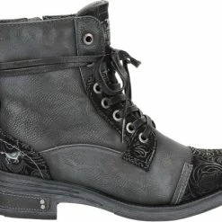 Mustang Dames Veterboot - Zwart - Maat 40