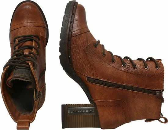 Mustang Cognac Enkellaarzen Dames 40 8 Mustang Cognac Enkellaarzen Dames 40 - Afbeelding 6