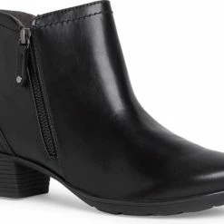 Jana Dames Enkellaarsje - 25373-001 Zwart - Wijdte H - Maat 39