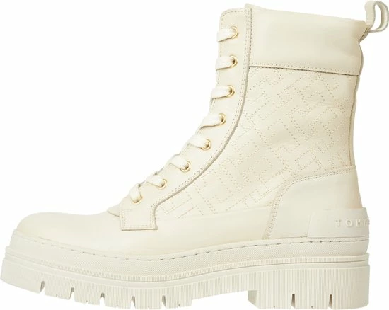 Tommy Hilfiger Dames Monogram Boots Beige Maat 40 3 Tommy Hilfiger Dames Monogram Boots Beige Maat 40