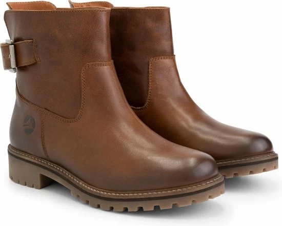 Travelin' Vadfoss Dames Enkellaarzen - Wol Gevoerde Boots - Cognac Leer - Maat 42 5 Travelin' Vadfoss Dames Enkellaarzen - Wol Gevoerde Boots - Cognac Leer - Maat 42 - Afbeelding 3