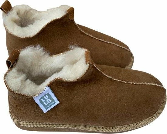 LuLu Wonen LuLu- Leren Sloffen / Pantoffels Met Rubberen Zool, Gevoerd Met Schapenvacht - Maat 37. 8 LuLu Wonen LuLu- Leren Sloffen / Pantoffels Met Rubberen Zool, Gevoerd Met Schapenvacht - Maat 37. - Afbeelding 6