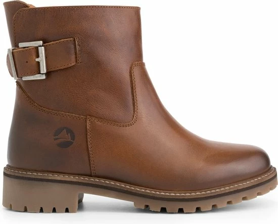 Travelin' Vadfoss Dames Enkellaarzen - Wol Gevoerde Boots - Cognac Leer - Maat 42 3 Travelin' Vadfoss Dames Enkellaarzen - Wol Gevoerde Boots - Cognac Leer - Maat 42
