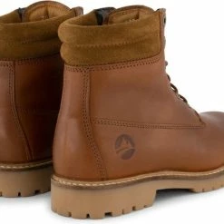 Travelin' Ljosland Dames - Halfhoge Leren Veterschoen - Sneaker - Cognac Leer - Maat 39 -Dames-schoenen Winkel 550x446 4