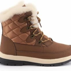 Warmbat Abbott Snowboots - Maat 40 - Vrouwen - Bruin - Crème - Geel
