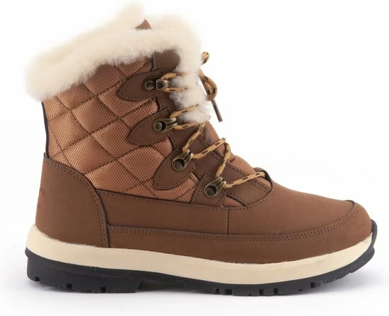Warmbat Abbott Snowboots - Maat 40 - Vrouwen - Bruin - Crème - Geel 3 Warmbat Abbott Snowboots - Maat 40 - Vrouwen - Bruin - Crème - Geel