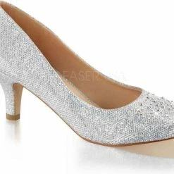 Pleaser EU 41,5 = US 11 | DORIS-06 | 2 1/2 Kitten Heel, Pump Embellished W/RS Glitt