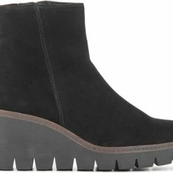 Gabor Enkellaarsjes Dames / Laarzen / Damesschoenen - Suède - 94.780.17 - Zwart - Maat 38 -Dames-schoenen Winkel 550x453 7