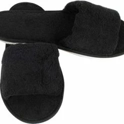 Merkloos Badslippers - Bamboe - Zwart - 43-44