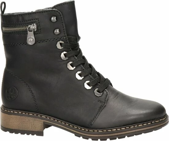 Rieker Veterboots Zwart Synthetisch 172209 - Dames - Maat 41 4 Rieker Veterboots Zwart Synthetisch 172209 - Dames - Maat 41 - Afbeelding 2