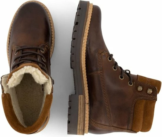 NoGRZ C.Ribart - Wol Gevoerde Halfhoge Damesschoen - Cognac Bruin Leer - Maat 38 6 NoGRZ C.Ribart - Wol Gevoerde Halfhoge Damesschoen - Cognac Bruin Leer - Maat 38 - Afbeelding 4