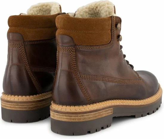 NoGRZ C.Ribart - Wol Gevoerde Halfhoge Damesschoen - Cognac Bruin Leer - Maat 38 5 NoGRZ C.Ribart - Wol Gevoerde Halfhoge Damesschoen - Cognac Bruin Leer - Maat 38 - Afbeelding 3