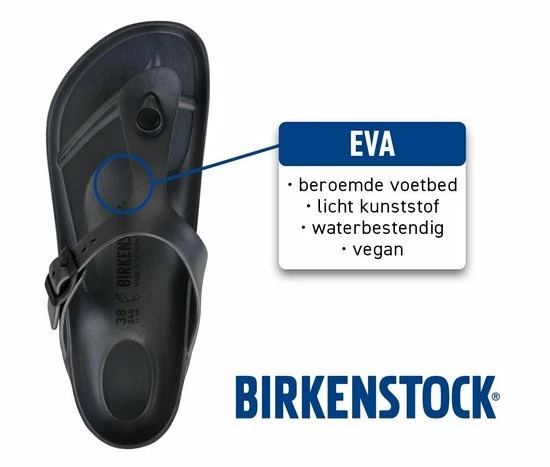 Birkenstock Gizeh EVA Unisex Slippers Regular Fit - Black - Maat 40 10 Birkenstock Gizeh EVA Unisex Slippers Regular Fit - Black - Maat 40 - Afbeelding 8