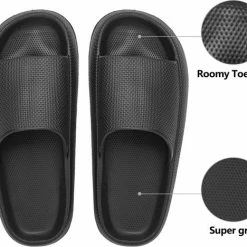 Geweo - Badslippers - EVA Slippers Heren Dames - Pillow Slides - Kerstmis - Kerstfeest - Christmas Gift - Unisex - Verdikte - Antislip - Lichtgewicht - Zwart - Maat 44/45 23 Geweo - Badslippers - EVA Slippers Heren Dames - Pillow Slides - Kerstmis - Kerstfeest - Christmas Gift - Unisex - Verdikte - Antislip - Lichtgewicht - Zwart - Maat 44/45 -Dames-schoenen Winkel 550x468 3