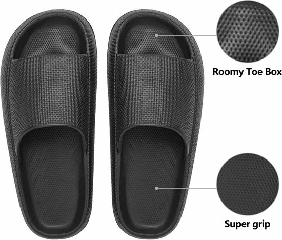 Geweo - Badslippers - EVA Slippers Heren Dames - Pillow Slides - Kerstmis - Kerstfeest - Christmas Gift - Unisex - Verdikte - Antislip - Lichtgewicht - Zwart - Maat 44/45 13 Geweo - Badslippers - EVA Slippers Heren Dames - Pillow Slides - Kerstmis - Kerstfeest - Christmas Gift - Unisex - Verdikte - Antislip - Lichtgewicht - Zwart - Maat 44/45 - Afbeelding 11