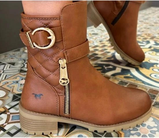 MUSTANG Dames Enkellaars Cognac COGNAC 40 3 MUSTANG Dames Enkellaars Cognac COGNAC 40