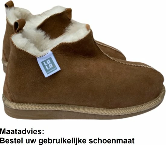 LuLu Wonen LuLu- Leren Sloffen / Pantoffels Met Rubberen Zool, Gevoerd Met Schapenvacht - Maat 37. 3 LuLu Wonen LuLu- Leren Sloffen / Pantoffels Met Rubberen Zool, Gevoerd Met Schapenvacht - Maat 37.
