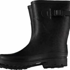 XQ Footwear - Regenlaarzen - Rubber Laarzen - Dames - Festival - Panterprint - Rubber - Donkergrijs - Zwart - Maat 39