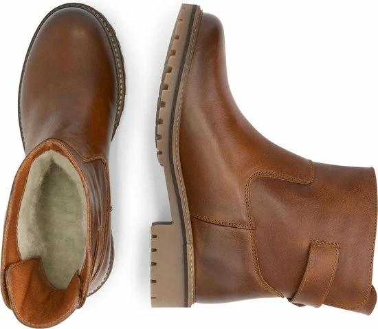 Travelin' Vadfoss Dames Enkellaarzen - Wol Gevoerde Boots - Cognac Leer - Maat 42 7 Travelin' Vadfoss Dames Enkellaarzen - Wol Gevoerde Boots - Cognac Leer - Maat 42 - Afbeelding 5
