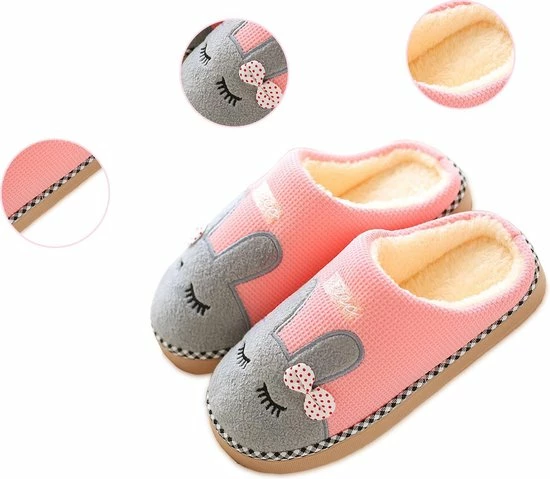 Geweo Be-Home Sloffen - Paas Met Afbeelding Konijn - Kerstmis - Kerstfeest - Christmas Gift - Paashaas Instap Sloffen-Wollen Pantoffels - Dames - Roze - Maat 39/40 8 Geweo Be-Home Sloffen - Paas Met Afbeelding Konijn - Kerstmis - Kerstfeest - Christmas Gift - Paashaas Instap Sloffen-Wollen Pantoffels - Dames - Roze - Maat 39/40 - Afbeelding 6