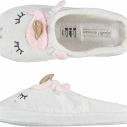 Apollo Sloffen - Pantoffels Dames - Pantoffels - Sloffen Dames - Instap Sloffen - Unicorn - Wit - Maat 41/42