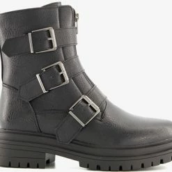 Blue Box Dames Biker Boots - Zwart - Maat 39 -Dames-schoenen Winkel 550x483 2