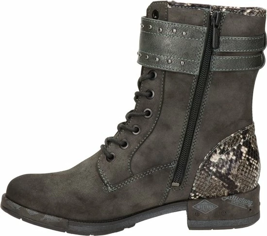 Mustang Dames Veterboot - Antraciet - Maat 39 6 Mustang Dames Veterboot - Antraciet - Maat 39 - Afbeelding 4