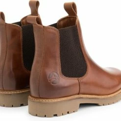 Travelin' Rosseland Dames Leren Chelseaboots - Wol Gevoerd - Cognac Leer - Maat 39 -Dames-schoenen Winkel 550x488 1