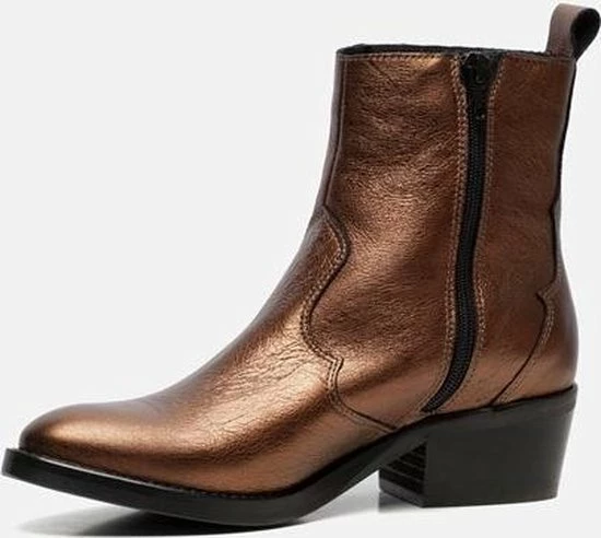 Ann Rocks Ann Rocks Enkellaarsjes Brons Leer - Maat 36 5 Ann Rocks Ann Rocks Enkellaarsjes Brons Leer - Maat 36 - Afbeelding 3